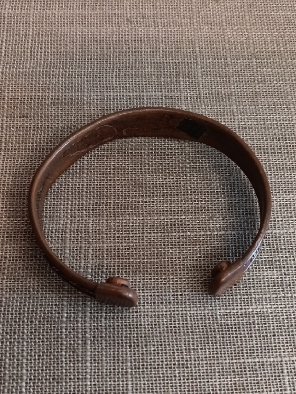 Vintage Copper Metal Cuff Bracelet India - Picture 2 of 6